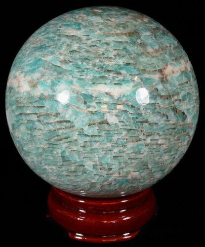 Polished Amazonite Crystal Sphere - Madagascar #51629